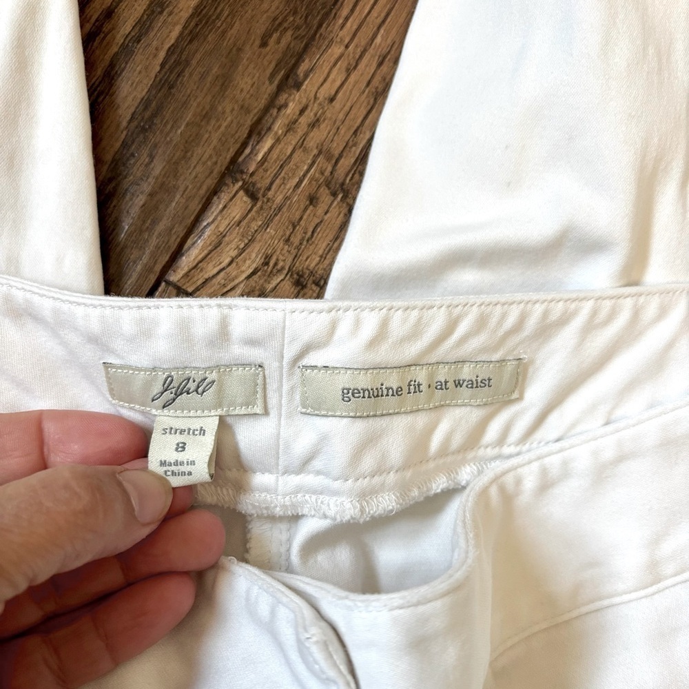 J Jill White Crop Dress Pant Cotton - Picture 7 of 7